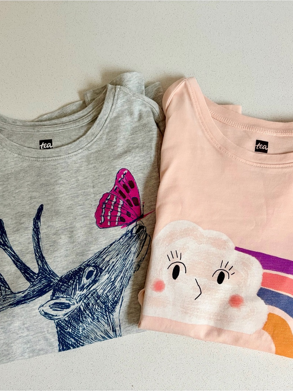 Tea Collection Girls Long Sleeve Graphic Tees Bundle Size 8